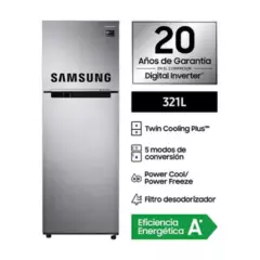 SAMSUNG - Refrigeradora Samsung 321 Lt Top Freezer No Frost RT32K5030S8 Silver