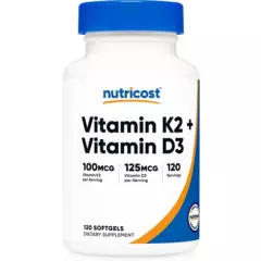 NUTRICOST - Vitamina K2 D3 5000 iu 120 capsulas gel