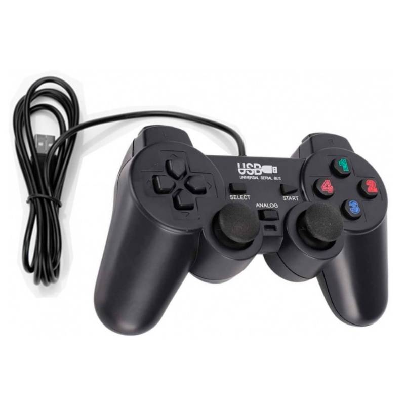 Mando USB para PC y Laptop modelo Play 2 - Control Color Negro IMPORTADO