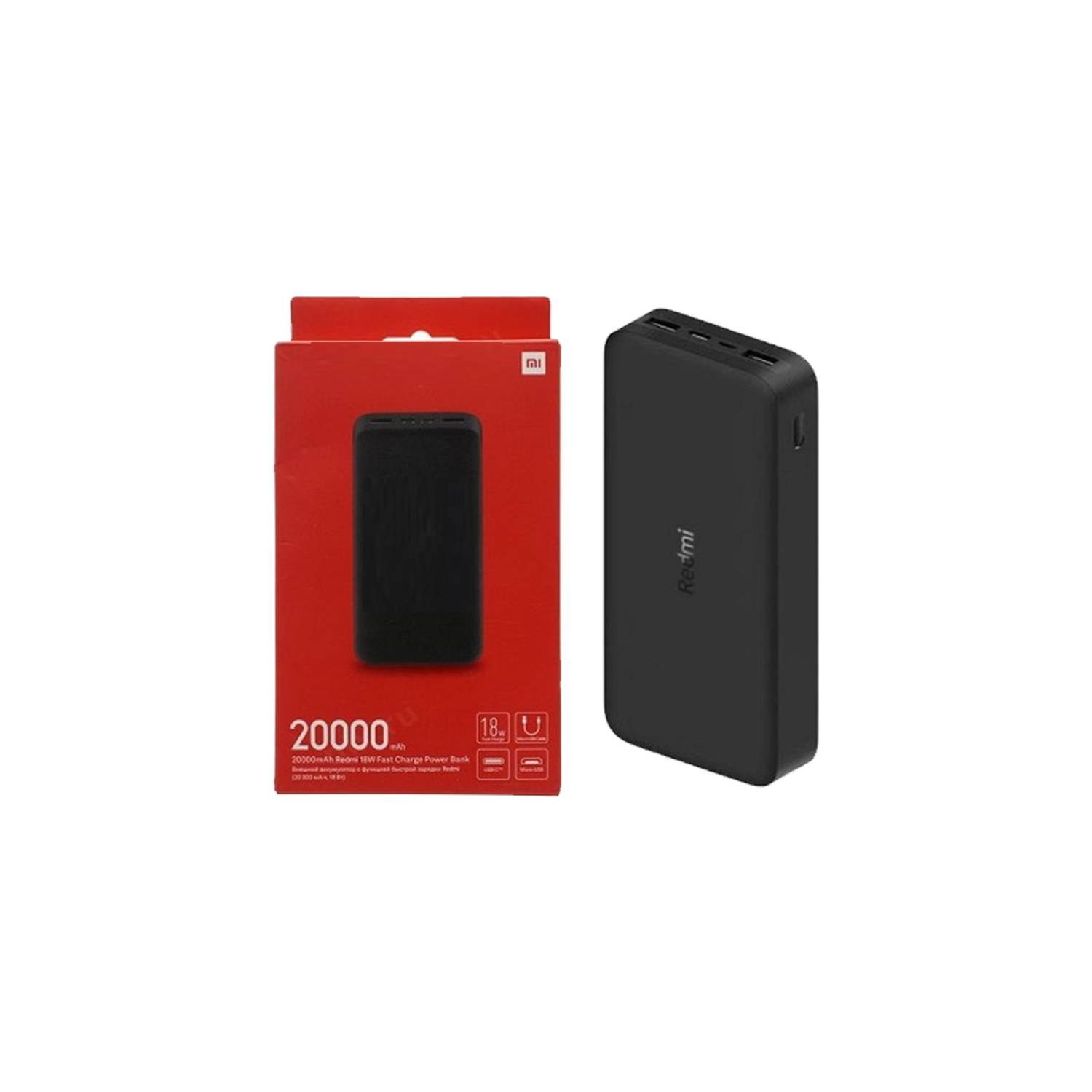 Xiaomi Redmi Powerbank Bateria Externa 20000mah Carga Rapida Color Negro