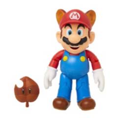 Super Mario Bros - Figura Mario Bros Mapache con hoja