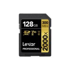 LEXAR - Memoria  SD Lexar Professional 128GB - W:300mb/R:260mb 2000x