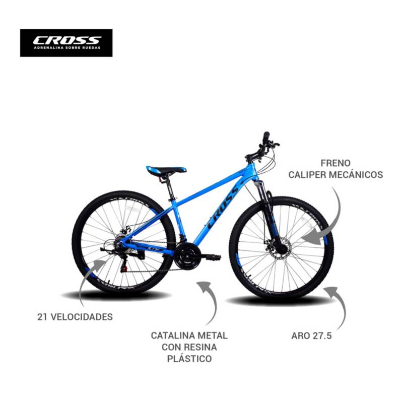 Destilar apoyo Destrucción Bicicleta Crossbike Aro 27.5 Vigorous Azul CROSSBIKE | falabella.com