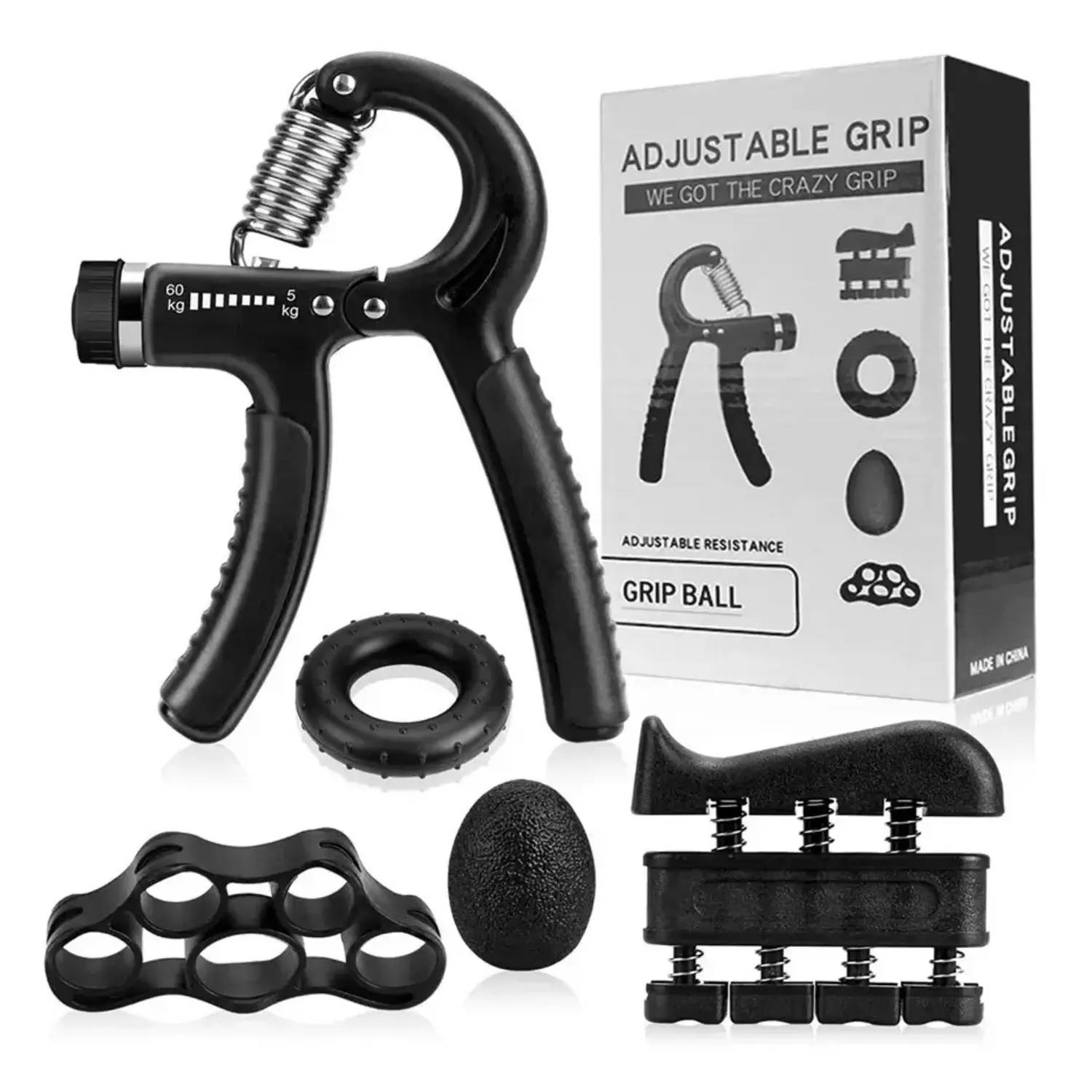 Hand Grip Kit 5 Piezas Genérico Ejercitador de Antebrazos, Dedos y