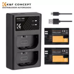 K&F CONCEPT - KIT DE CARGADOR + 2 BATERIAS CANON LP-E6NH K&F CONCEPT KF28.0013