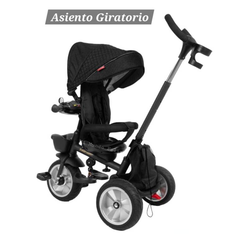 Triciclo Para Bebe Asiento Giratorio Dorado Black