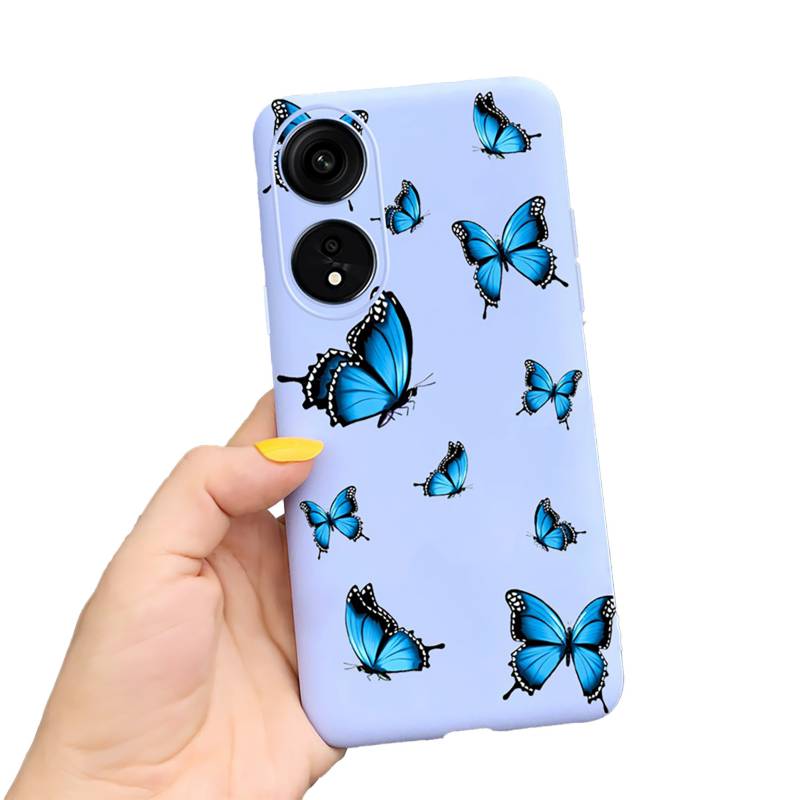 Funda de teléfono para OPPO A78 4g 5G OPPOA78, carcasa trasera suave  transparente con mariposas y cielo estrellado de lujo, disponible