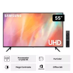 SAMSUNG - Televisor Samsung 55” UN55AU7090GXPE Smart TV UHD 4K