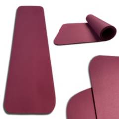 SUNSET BOARD - Mat de yoga o colchoneta para ejercicios guinda de 7mm