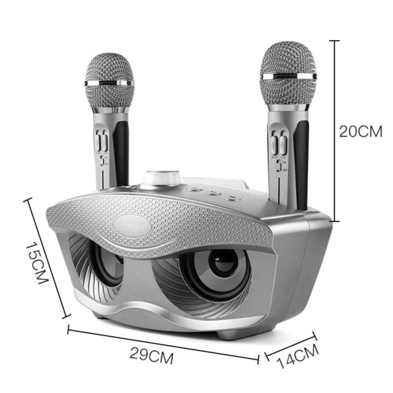 Parlante Bluetooth Karaoke Con Micrófono Inalámbrico Dobl