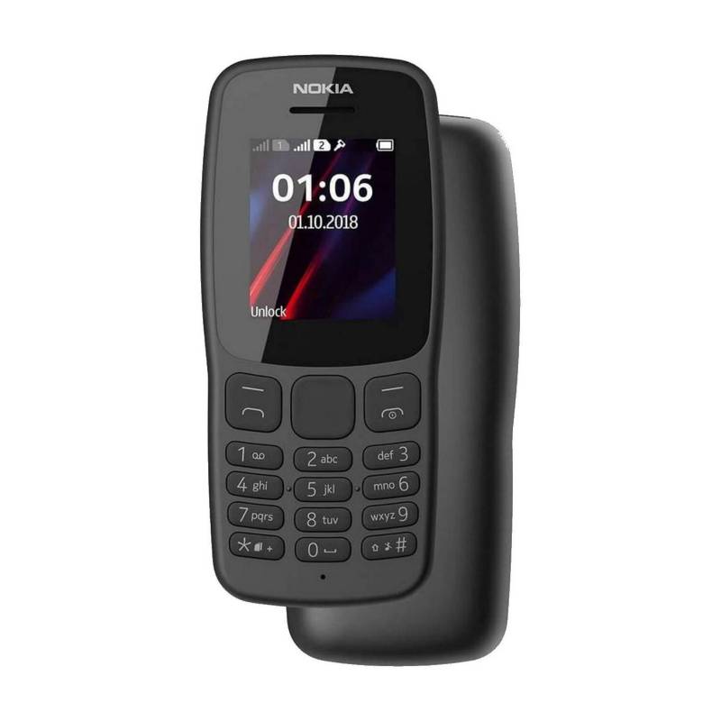 NOKIA - Celular básico Nokia 106 1.8 Pulgadas GSM RadioFM Unlocked Gris Oscuro
