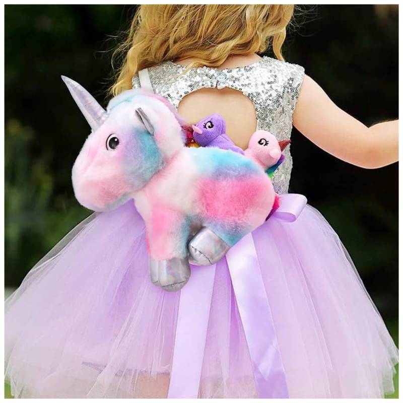 Mochila Niña Kawaii Diseño Infantil Unicornio Peluche - Practiko y Divertido