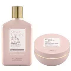 ALFAPARF MILANO - Shampoo Post Alisado Sin Sal + Mascarilla Alfaparf Keratin Therapy