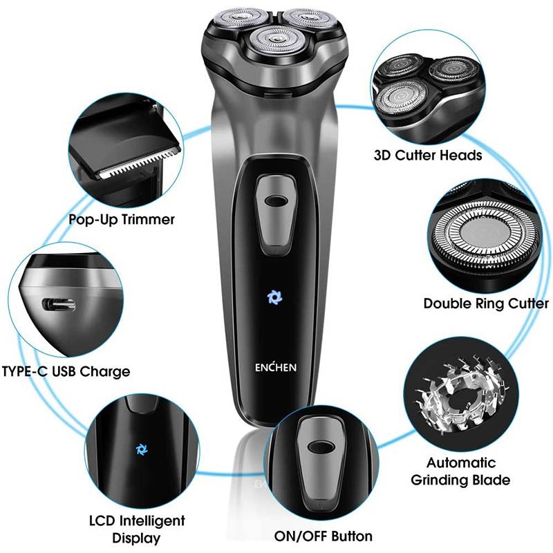 ENCHEN - ENCHEN Shaver 3D Rasuradora eléctrica Máquina de afeitar