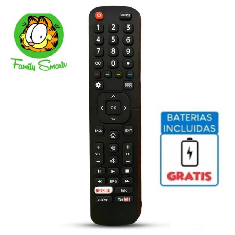 Control remoto para televisor Smart Hisense UNIVERSAL | falabella.com