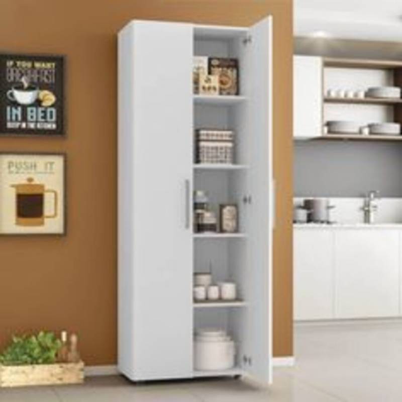 Alacenas Para Cocina Despensa Blanca Madera Mueble De Organizador Con 4  Puertas