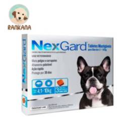 NEXGARD - Antipulgas Nexgard para Perros de 4.1 a 10 kg x 3 tabletas
