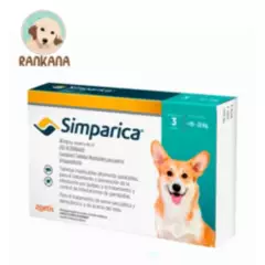 SIMPARICA - Antipulgas Simparica para Perros de 10 a 20 kg x 3 tabletas