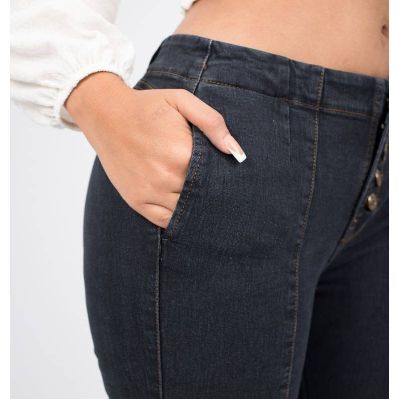 Pantalon Jeans Mujer efecto Push up y Faja Interna modelo Retro