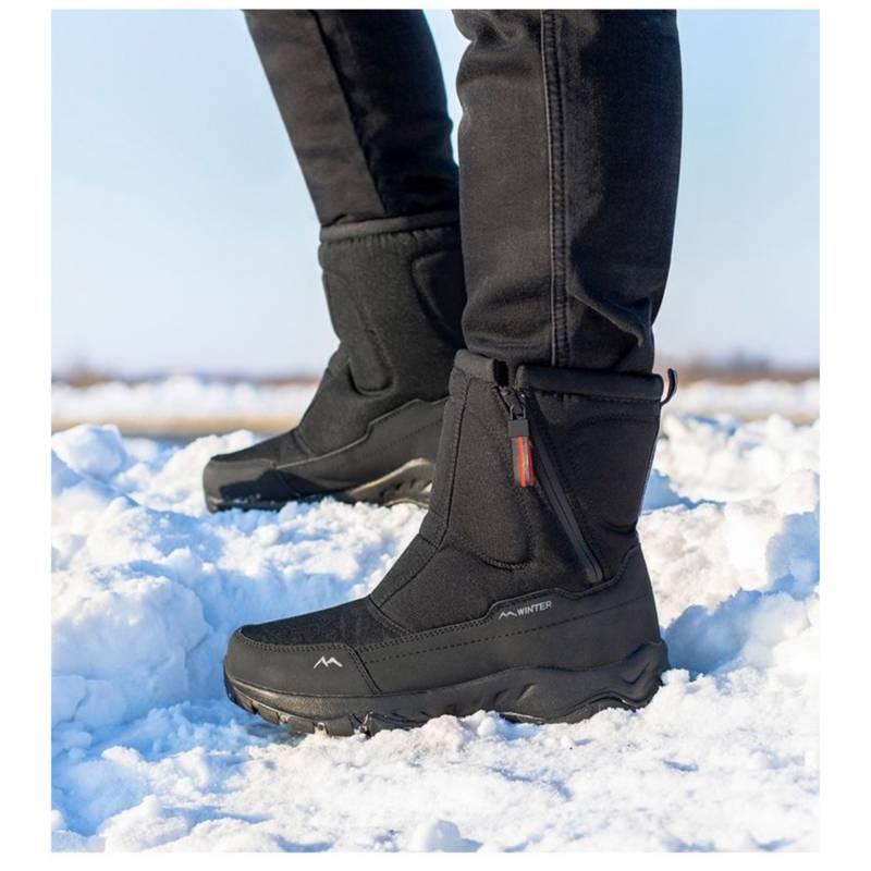 BLWOENS Cómodas botas nieve al aire libre para mujer - Negro.
