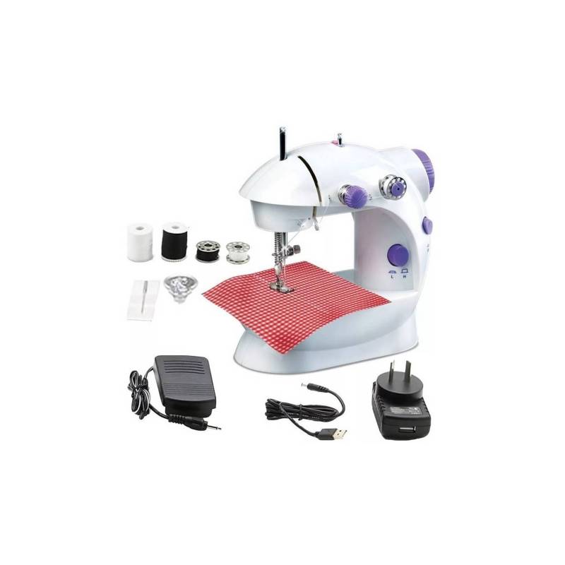 Mini maquina de coser portatil 4 en 1 - morado GENERICO