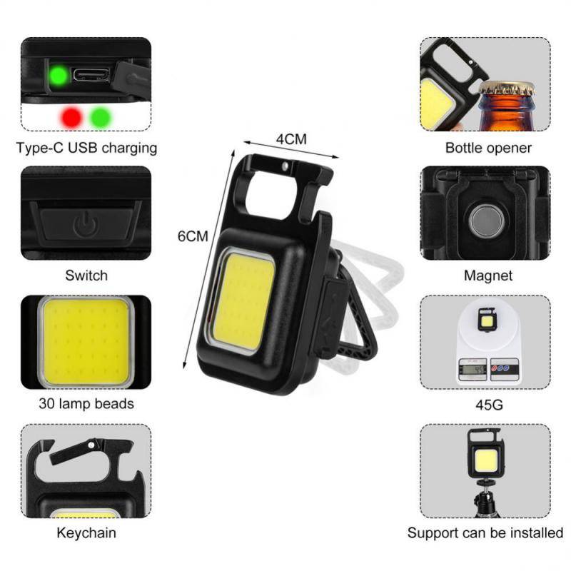 Pack4 Mini Linterna Portátiles Tipo Llavero GENERICO