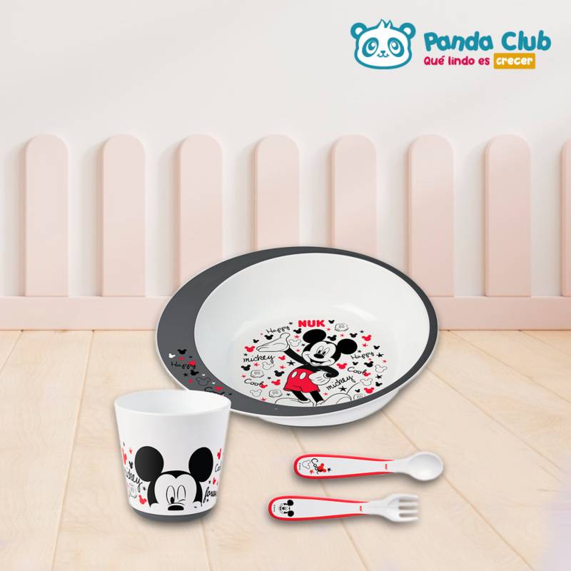 NUK Mickey Mouse Infant Tableware Set 4 Pieces 4 Piece Set