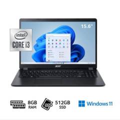 Laptop Acer Aspire 3 Intel Core i3 10° Gen 8GB RAM 512 GB SSD 15.6"