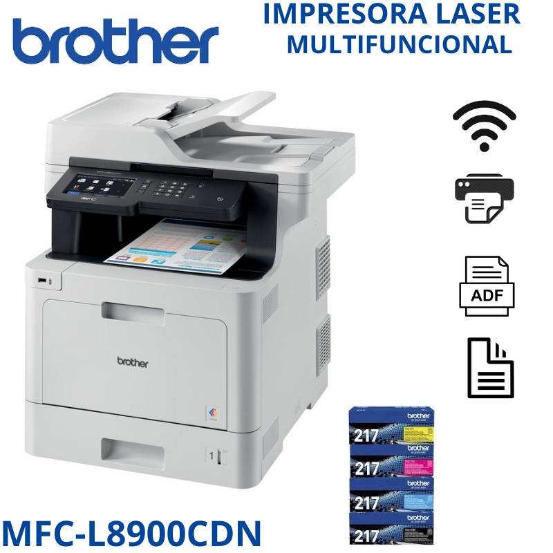 Impresora Láser Color MFC-L8900CDW Brother Multifunción Wifi