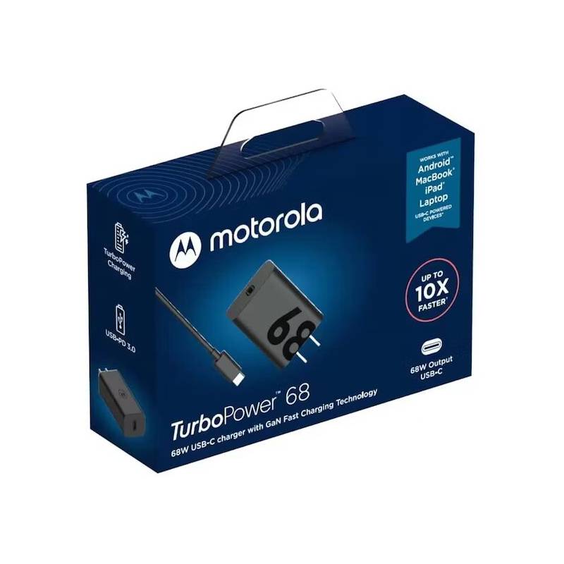 MOTOROLA - Cargador Motorola Tipo C Turbo Power 68W