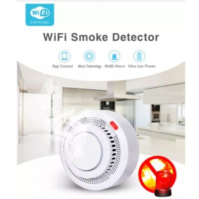 Sensor Alarma Detector de humo Contra Incendios WiFi Tuya PST-YG400A MN  ELECTRONICS