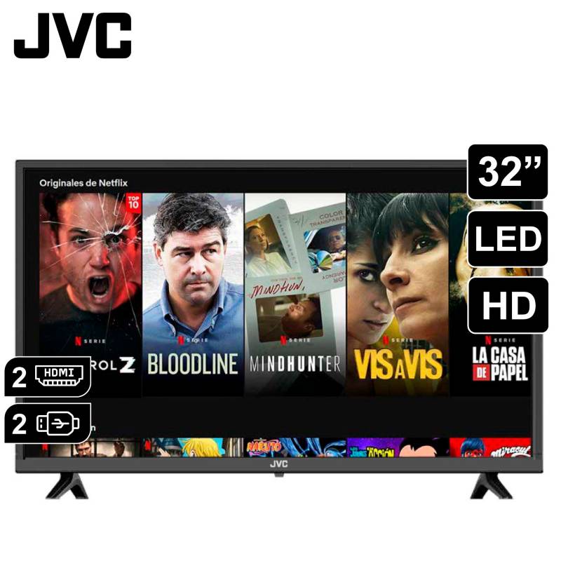 JVC - TV SMART JVC 32 LED HD Android LT-32KB208 - Negro