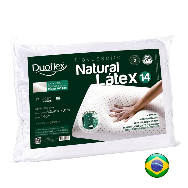 Almohada Duoflex Látex Real Látex tradicional 70 cm blanca