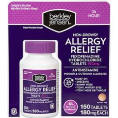 ALLEGRA - Berkley Jensen Tabletas anti-alergia sin somnolencia 150und