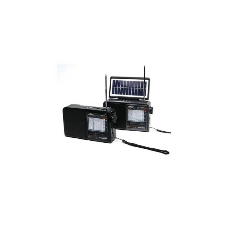 GENERICO - radio portatil con panel solar multibanda bluetooth usb cafini