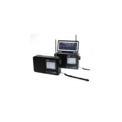 radio portatil con panel solar multibanda bluetooth usb cafini