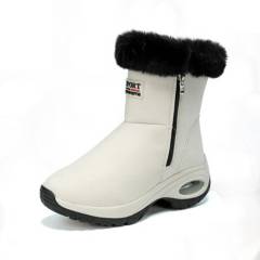 Cómodas botas nieve al aire libre para mujer - Blanco