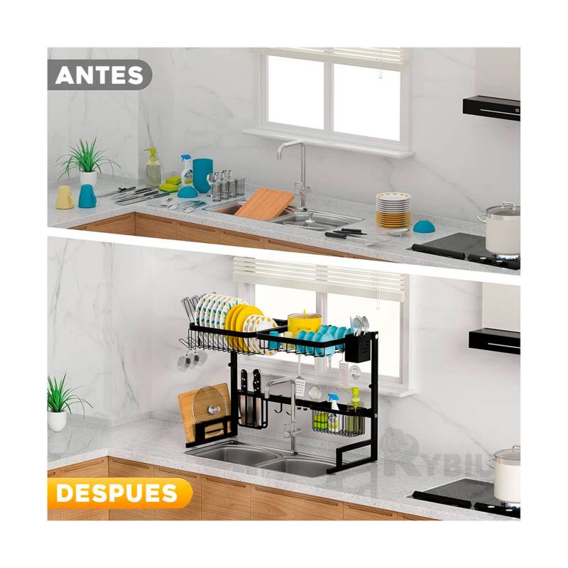 Organizador multifuncional de platos y vasos para la cocina