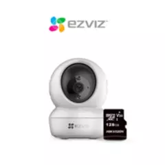 EZVIZ - Cámara de seguridad inteligente para interiores C6N Full Hd  Ezviz + SD 128 GB