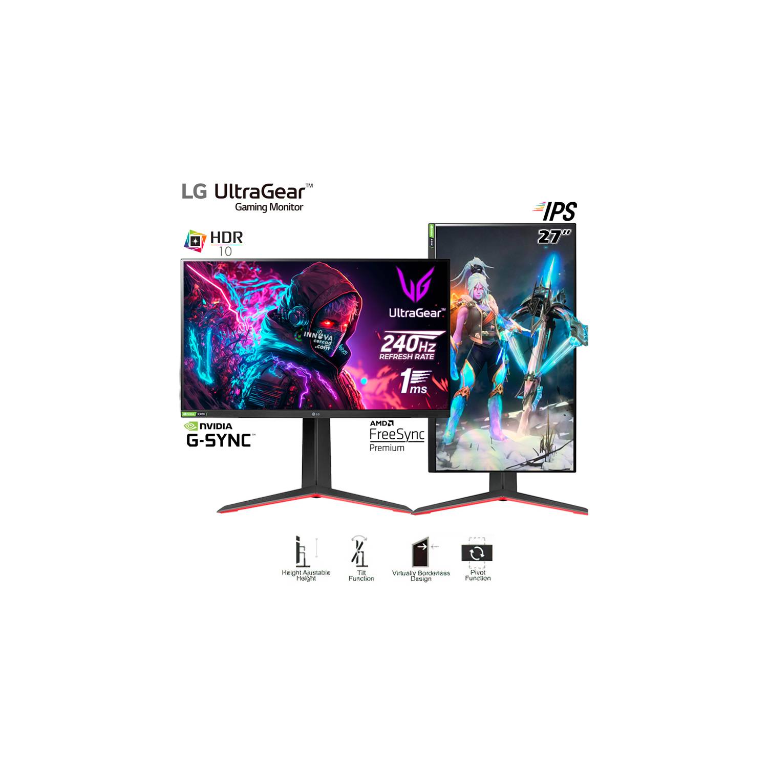 Monitor LG 27 Pulgadas 27GP750-B FullHD 240Hz Gaming