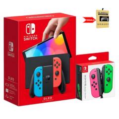 Consola Nintendo Switch Oled Neon - Joy con - Mica de Regalo