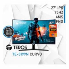 TEROS GAMING - Monitor GAMING Teros 3199 27" FREESYNC IPS Curvo 75Hz 4MS VGA HDMI
