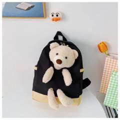Mochila de niños con diseño de oso grande - Negro