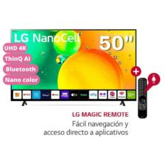 Televisor LG NanoCell 50 4K UHD Smart Tv ThinQ AI 50NANO75