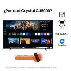 SAMSUNG TV Crystal 4K UHD( 2023 ) UN55CU8000 Smart TV 55" pulg Crystal control RECARGA SOLAR DE VOZ