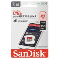 SANDISK - Tarjeta de Memoria Micro SD 256GB A1
