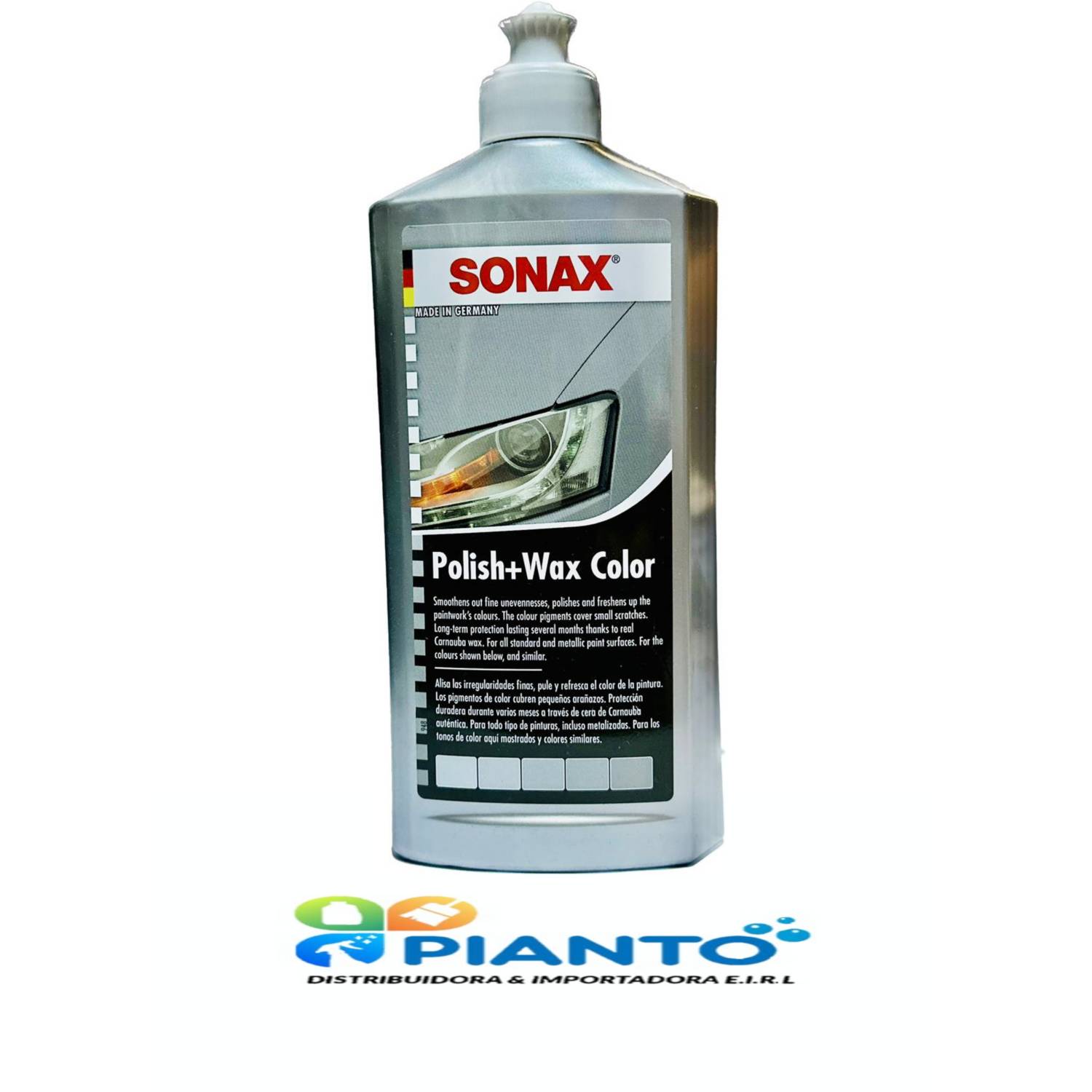 Cera para Autos Sonax Polish Wax Color Gris 500ml SONAX