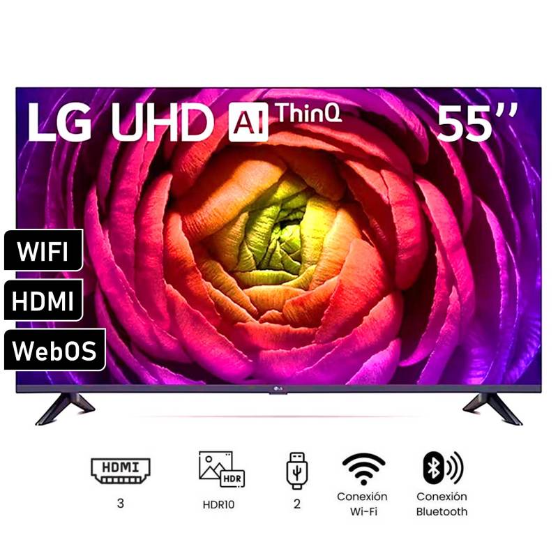 LG - Televisor LG 55" Smart TV 4K UHD ThinQ AI 55UR7300PSA  Nuevo Modelo 2023