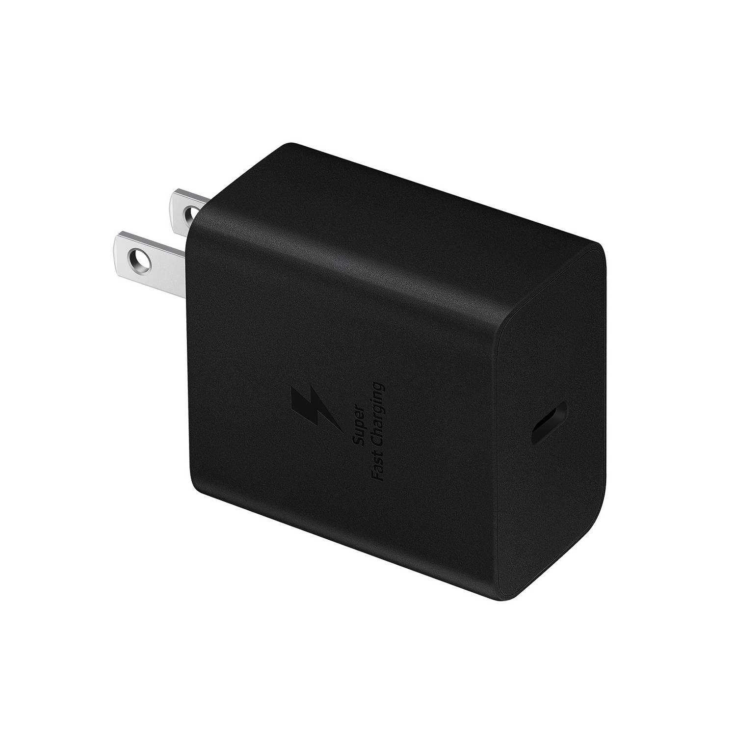 Cargador de pared Gan 45W USB-C Power Delivery ™ 3.0 y USB-A de carga  rápida Cable USB-C de 2M suministrado negro