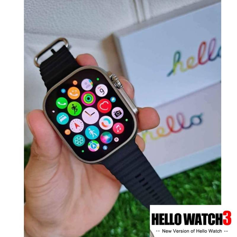 SmartWatch Hello Watch 3 Ultra Amoled 4GB de Memoria color Negro